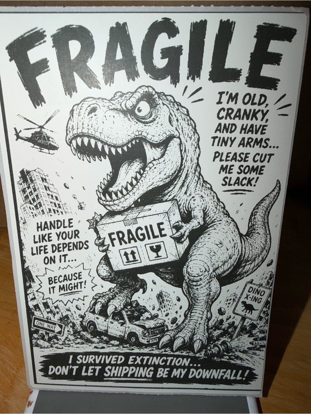 Dino Fragile 50 count 4x6